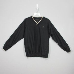 Austin Golf Tour Collection Long Sleeve Shirt Pull Over Medium Black